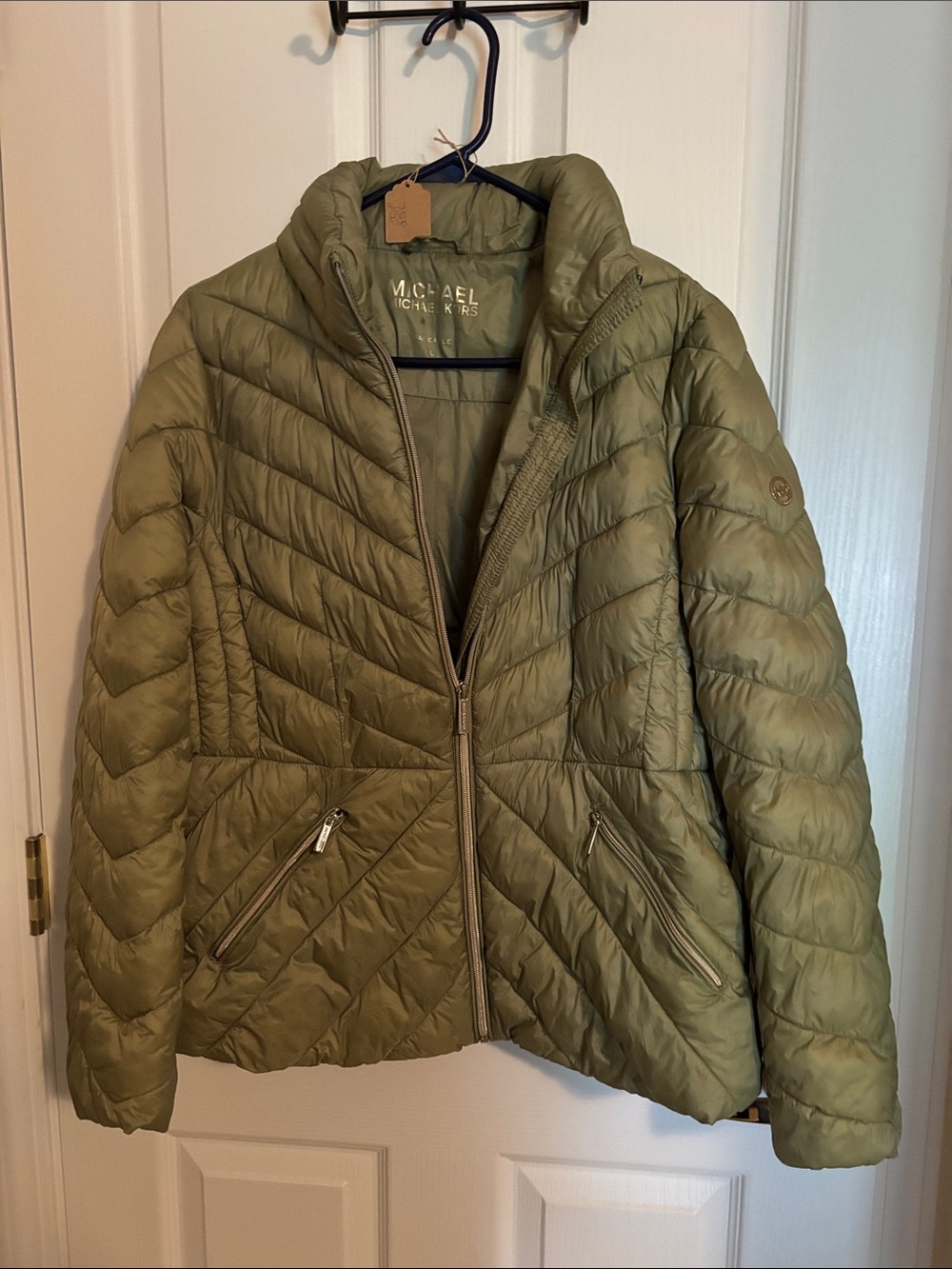 Michael Kors Olive Quilted Packable Puffer Jacket - Women's